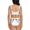thumbnail image 3 of Kdxio LGBT Gnomes Print Women's 2 Piece High Waisted Wrap Spaghetti Strap Summer Swimsuit Bikini Set-Small, 3 of 7