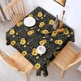 thumbnail image 2 of Black Sunflower Word Pattern Square Tablecloth,Waterproof Square Table Cover,Wipeable Spillproof Washable Table Cover for Home Kitchen Party Decor 42"X42"(107x107cm), 2 of 6