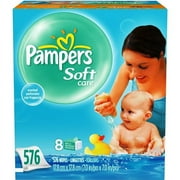 Pampers - Scented Soft Care Baby Wipes, Count 576, Refills