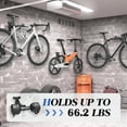 thumbnail image 2 of Yeabett Garage Bike Rack Wall Mount Hanger 2-Pack Adjustable Space Saving Horizontal Bicycle Rack for Mountain/Road/Hybrid Bikes | Secure Home Storage, 2 of 10