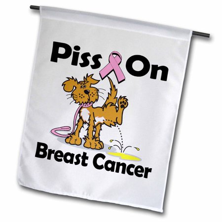3dRose Piss On Breast Cancer Awareness Ribbon Cause Design - Garden Flag, 12 by 18-inch