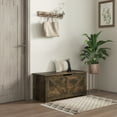 thumbnail image 2 of HOMCOM Coffre de Rangement pour Salon, Banc de Rangement, 39,4 Po L, Brun, 2 of 10