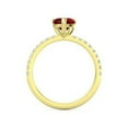 thumbnail image 4 of HeartsAndYou 2ct Heart Cut Natural Red Garnet & Moissanite Accent Ring 14k SOLID Yellow Gold, 4 of 9