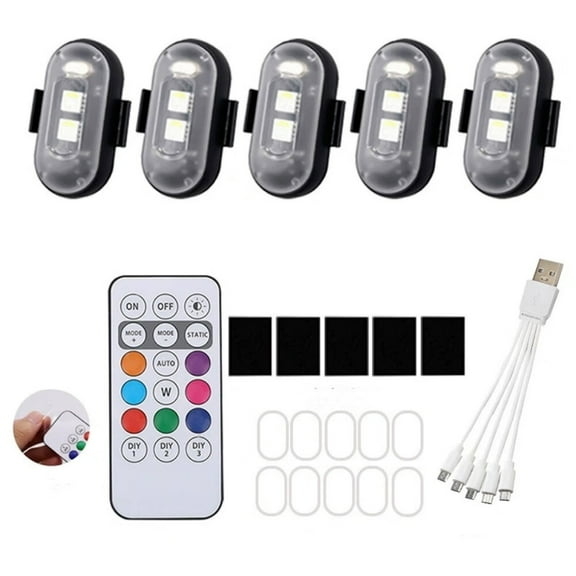 Summer LED Lights for Car,RGB Car LED Light for Summer,Remote Control Strobe Light,Wireless Interior Leds