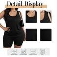 thumbnail image 5 of Cuteduck Women's Plus Size Outfit Sets Summer Sleeveless Crew Neck Loose Fit Casual Two Piece Lounge Suit with Pockets & Printed Pattern 1X-4X, 5 of 9
