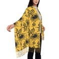 thumbnail image 4 of Honeii Autumn Sunflower Print Scarf Oversized Scarf Tassel Fall Winter Thick Scarf Warm Shawl Women,Women's Scarves & Wraps, 4 of 8