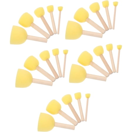 25pcs Sponge Painting Brush Stampers for Kids Graffiti Sponge Brush Kids Graffiti Brushes Sponge Painting Brushes Sponge Painting Brush Portable Painting Sponge Sponge Brush Child