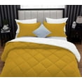 thumbnail image 6 of D.N.G. BEDDINGS 1 Piece Luxury Reversible Diamond Pattern Comforter Premium Super Soft, All Season 800 TC, 100% Egyptian Cotton Full/Queen Size Gold/White Solid Color, 6 of 7