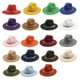 thumbnail image 2 of Sombrero Fedora Minnieouse Unisex ala ancha Collar de oro lujo amarillo, 2 of 6