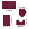 thumbnail image 3 of LSLJS 4Pcs Bathroom Rugs, Soft Memory Foam Bath Mat Set - Non Slip Absorbent Thick Bath Matt, Rubber Back Shower Rug Toilet Mats Bath Mats for Bathroom Floor Toilet Door Mat Washable, 3 of 9