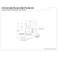 thumbnail image 2 of Kingston Brass KF5330MB 5/8" OD Comp x 3/8" OD Comp Angle Stop Valve, Matte Black, 2 of 2