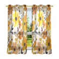 thumbnail image 6 of Yayeee Window Curtains Light Filtering 63"x52" Grommet Panel Pair Home Living Room Decor, Yellow Flowers, 6 of 7