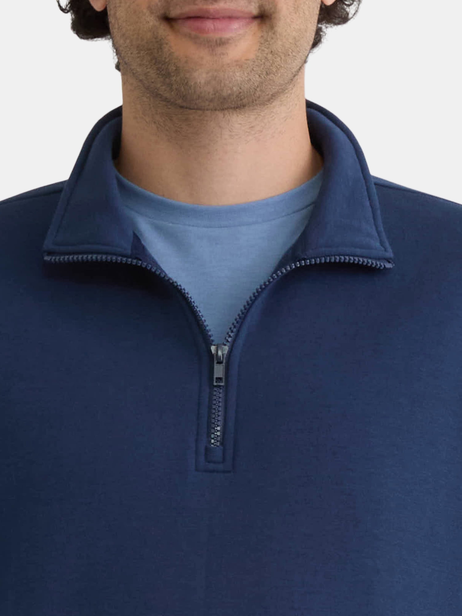 Athletic Works Men's Active Fleece Quarter Zip Sweatshirt, Size XS-5XL