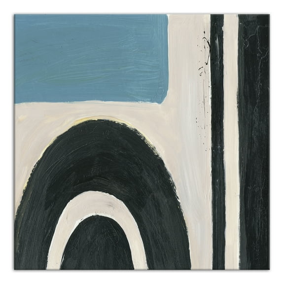 Creative Products Abstract Black And Blues 36 x 36 Canvas Wall Art