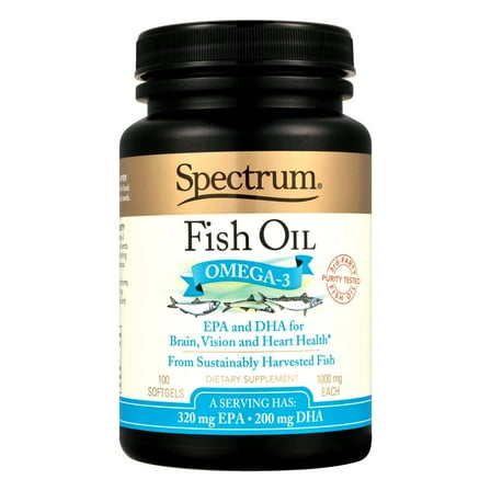 Spectrum Essentials Fish Oil 1000 mg Softgels - 100 ct (Packaging May Vary)