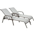 thumbnail image 4 of Gymax 2PCS Folding Patio Chaise Lounge Chair Recliner w/ 5-Position Backrest, 4 of 10