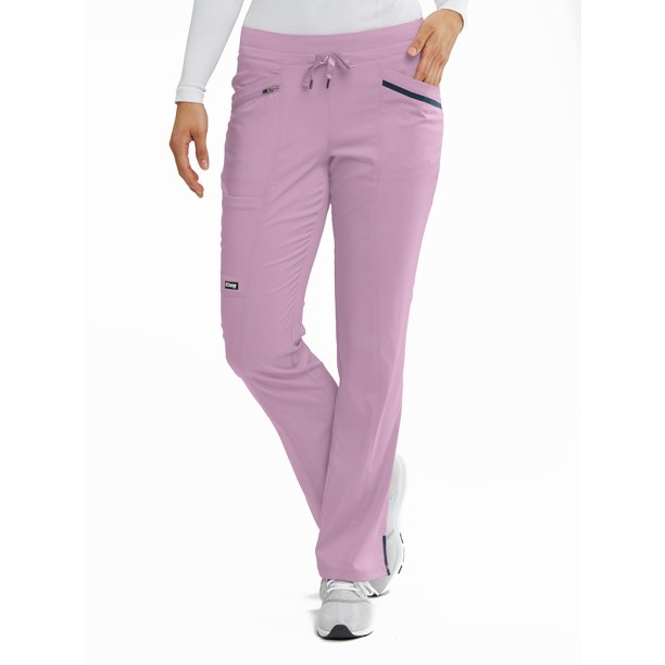 Barco Grey S Anatomy Impact Gip529 Women S Melody Five Pocket Drawcord Knit Waist Cargo Scrub Pant Rose Chiffon Xst Walmart Com