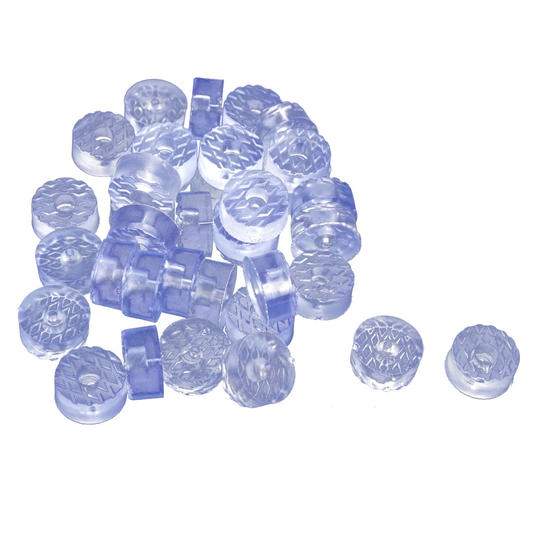 16mmx8mm Rubber Anti-slip Furniture Foot Protectors Pads Clear Blue 36pcs