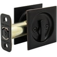 thumbnail image 2 of Stone Harbor Hardware Contemporary Square Pocket Door Lock, Privacy Function, 2-3/8" Backset, Vintage Bronze, 2 of 4