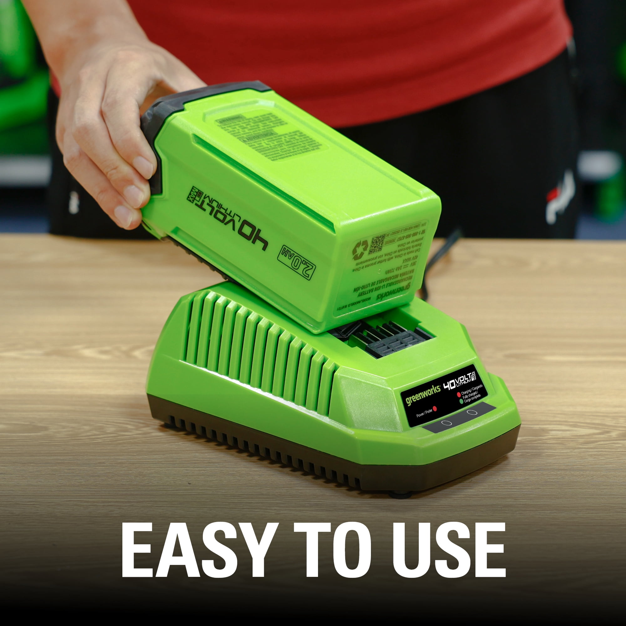 Greenworks 40V Quick Battery Charger, 2938302