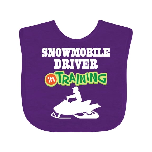 Inktastic Snowmobile Driver in Training Boys Baby Bib