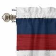thumbnail image 4 of Kitchen Window Curtains Valance and Tier Set, Navy Vintage Barn Wood Board Rod Pocket Tier Curtains and Valance 3 Piece Set, Rustic Blue Red White Plank Window Treatment for Bedroom Living Room, 4 of 9