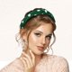 thumbnail image 2 of Polka Dot Headband, Knotted Headband for Women, Top Knot Elastic Hairband Hair Hoop, Non-Slip Wide Headband Hair Accessories, Green, 2 of 7