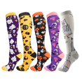 thumbnail image 3 of Nuevos calcetines de presión navideños populares, medias de compresión para adultos de Halloween transfronterizas, calcetines elásticos de tubo, venta al por mayor, 3 of 4