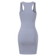 thumbnail image 4 of Made by Olivia Women's Fitted Sleeveless Sexy Body-Con Racer-Back Round Neck Mini Dress, 4 of 4
