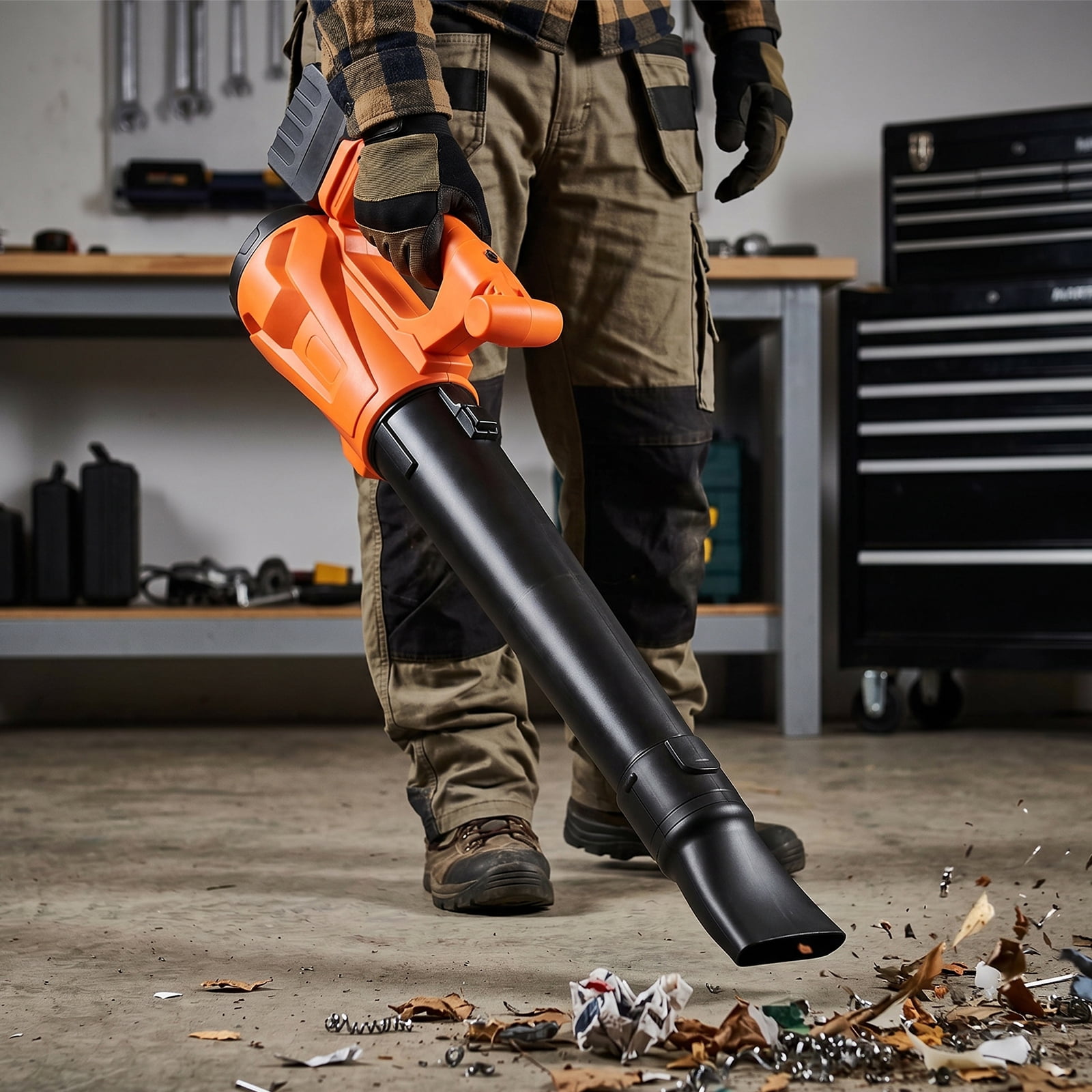 Leaf Blower, Electric Cordless Leaf Blower with 6 Speed Modes, Lightweight Handheld Blower for Lawn Care, Patio Cleaning, Dust & Debris, 12000 RPM Max Power, Battery Powered for Yard Work