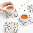 thumbnail image 7 of Fuzoiu Cartoon Space Print Leather Coasters Set,Drink Coasters Set of 6,for Tabletop Protection, Durable PVC Coasters,Home Décor and Housewarming Gift,Square, 7 of 7