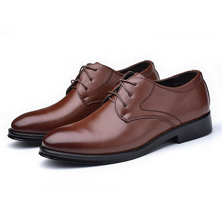 Men s Dress Shoes Oxford Formal Leather Shoes for Men Walmart