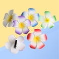 thumbnail image 3 of EeaseMX 12 horquillas hawaianas con diseño de flor de plumeria, accesorio para el cabello de novia, ideal para fiestas en la playa, bodas y eventos (9 cm, colores variados), 3 of 7