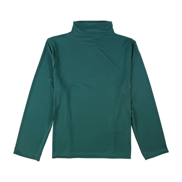 Alfani Womens Solid Funnel Neck Pullover Blouse teal M