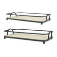 thumbnail image 5 of Stonebriar Solid Wood and Metal Decorative Tray Set, Black, 2 Pieces, 16.3" x 10.4", 5 of 7