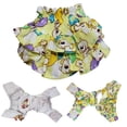 thumbnail image 3 of Washable, Reusable, Ruche Cotton Diaper Skirt, Pants for Small Dogs and Cats Light YELLOW sz Medium (waist: 11" - 14"), 3 of 3