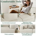 thumbnail image 2 of YOUDENOVA Modern Loveseat Sofa, 63" Small Couch with Deep Seats, Corduroy Sofa Cloud Couch for Living Room Apartment Lounge, White Beige Cream Couch, 2 of 9