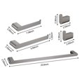 thumbnail image 7 of Towel Bar, 5- Piece Bathroom Hardware Set, Gunmetal Bathroom Shelf,Stainless Steel Towel Ring, Bath & Faucets Bathroom Accessories, 7 of 7