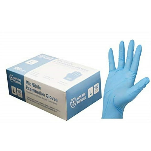 Mix Nitrile Examination Gloves -Large Size -100 pcs