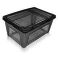 thumbnail image 1 of Professional Plastic Reptile Incubator Spider Frogs Lizard Container Hatching Terrariums Feeding Box Breeding Box(Black 1pcs), 1 of 5