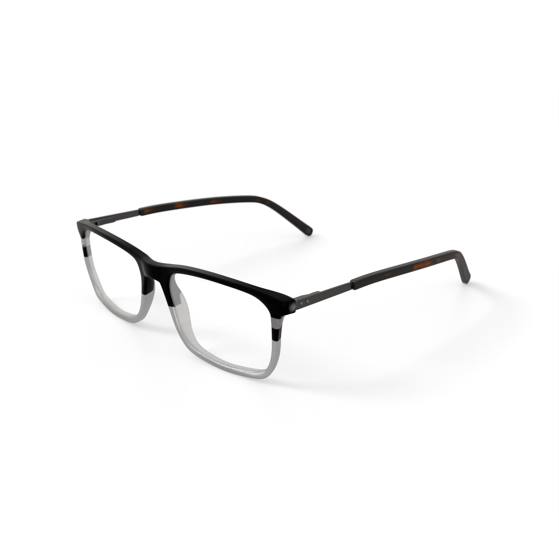 Randy Jackson Men's 1935 Rectangular Prescription Eyeglasses with Case, Gray/Crystal
