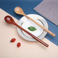 thumbnail image 6 of Adults Stirring Wooden Long Handle Natural Eating Kitchen Utensil Tableware Spoons Dinnerware 3, 6 of 8