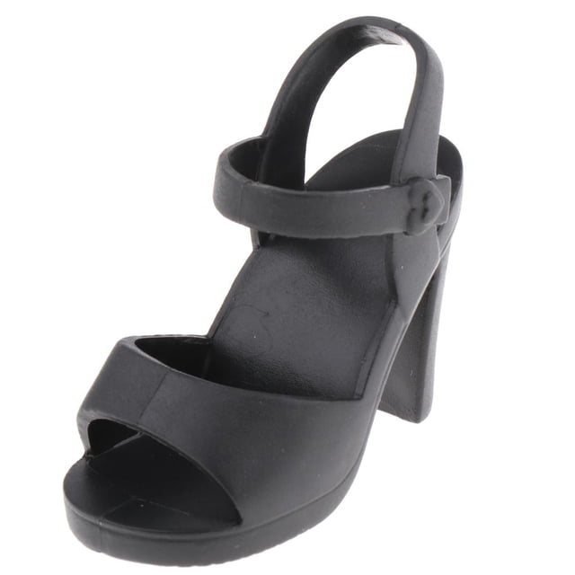 lionlar Chaussures de Poupée Mode Sandales en Gelée Tenue /4 Poupées Tenue Décontractée, Noir Foncé