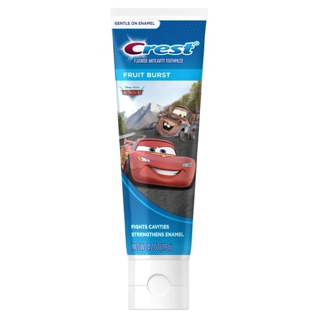 (2 pack) (2 pack) Crest Kid's Toothpaste featuring Disney & Pixar's Cars (children and toddlers 2+), Fruit Burst, 4.2 oz