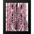 thumbnail image 2 of Fab Funky 12x14 Black Modern Framed Museum Art Print Titled - Pink Bamboo Zebra, 2 of 5