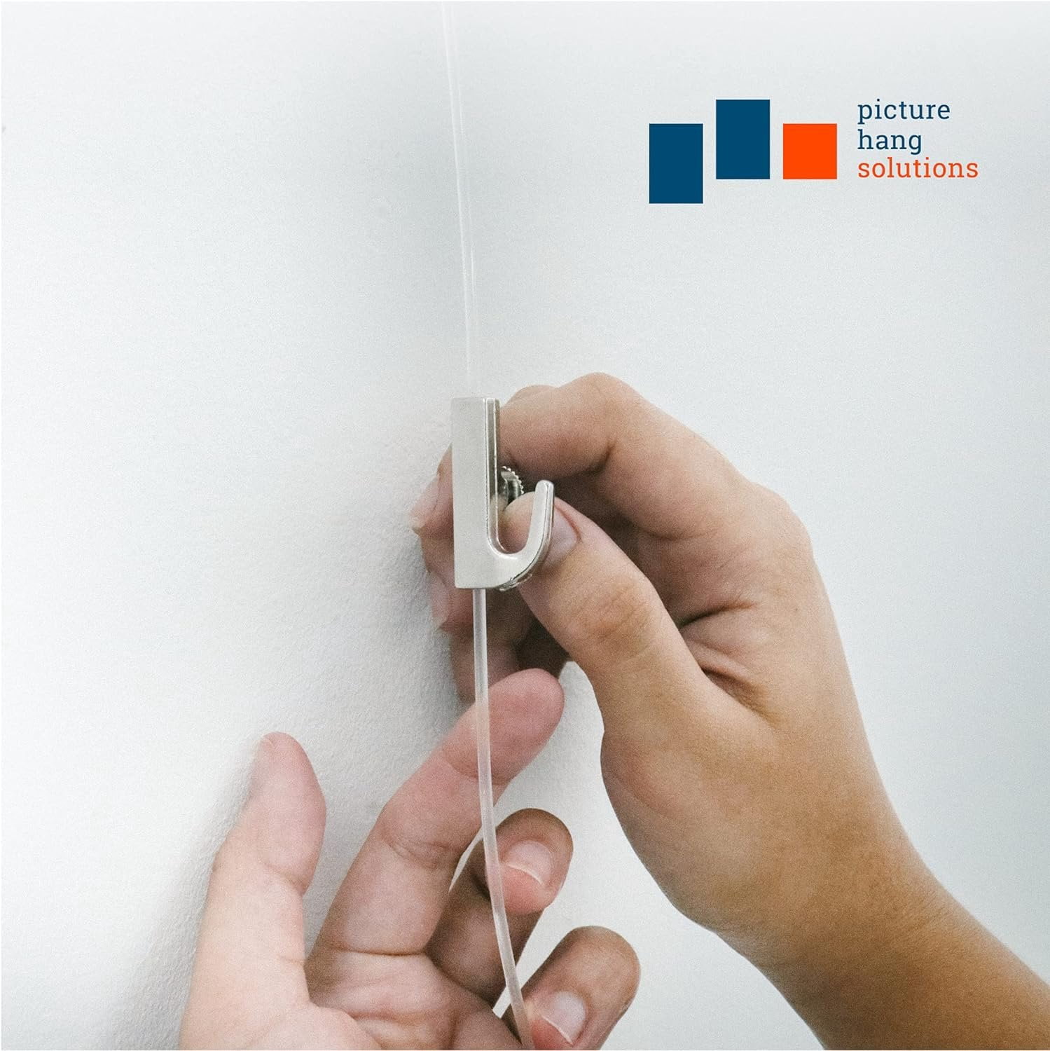 Picture Hang Solutions - Adjustable Hooks for Nylon and Steel Cables - Gallery Hanging System 10 pieces per pack