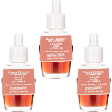 Better Homes & Gardens Aroma Accents Oil Refill, Leaves & Acorns, 3pk