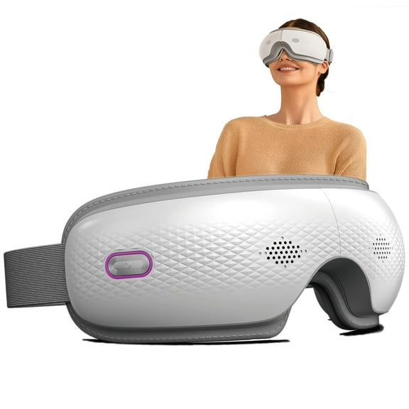 SKG Eye Massager with Heat & Music, Foldable Eye Mask for Migraine & Strain, 5 Massage Modes, Perfect Relaxation Birthday Gifts for Dad, Mom, Men, Women