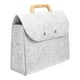thumbnail image 3 of Bolsa de mano para negocios, organizador de archivos portátil, bolsa de fieltro con asa de madera, 3 of 8