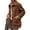 Brown, variant on PRETTYGARDEN Women's Winter Faux Fur Coats Long Sleeve Lapel Button Down Pockets Fleece Sherpa Jacket Casual Trendy Outerwear